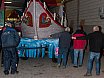 Rücktransport der Karnevalswagen